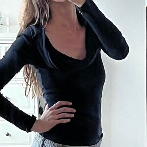 vintage y2k JAMES PERSE cowl neck long sleeve top